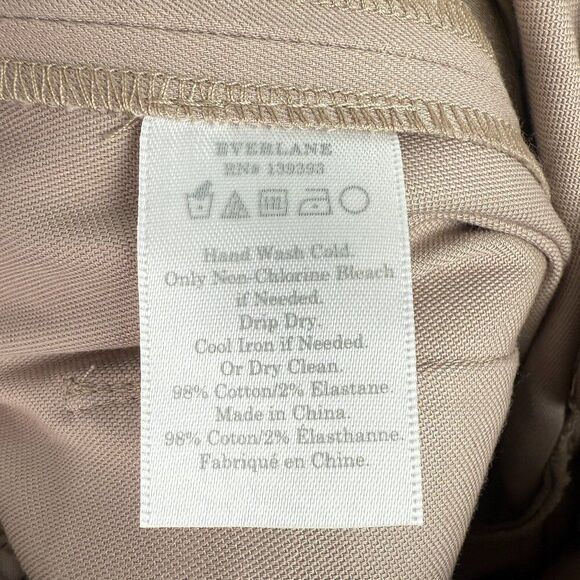 Everlane The Wide Leg High Rise Cotton Pant Blush Beige 2 - Picture 5 of 5